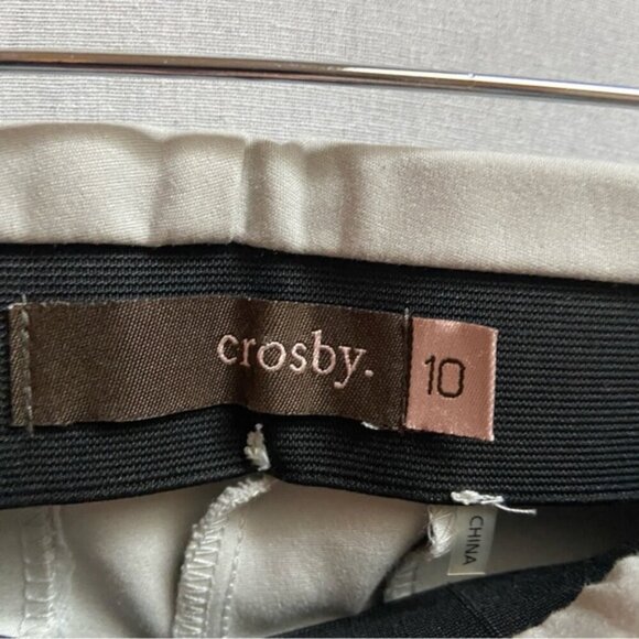 Crosby Springfield Slim Cream Coloured Pull On Cotton Trouser Pants Sz 10 - Picture 5 of 9